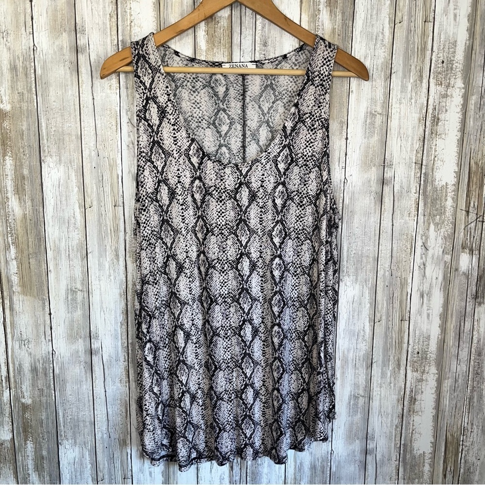 Zenana Snake Skin Flow Tank - Picture 1 of 4